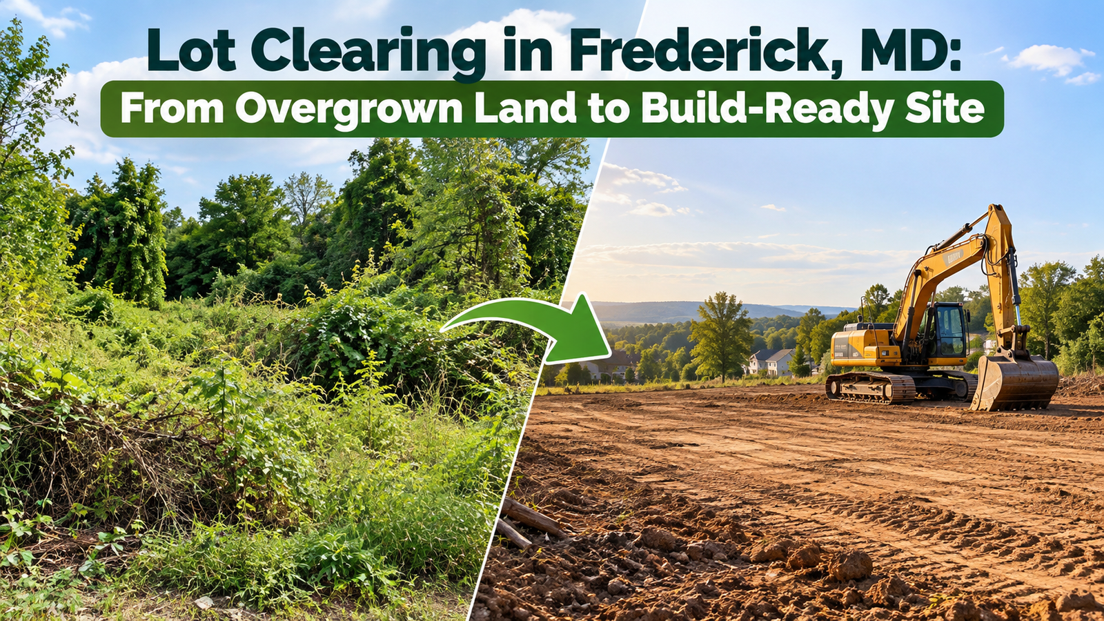 Lot Clearing in Frederick, MD: From Overgrown Land to Build-Ready Site